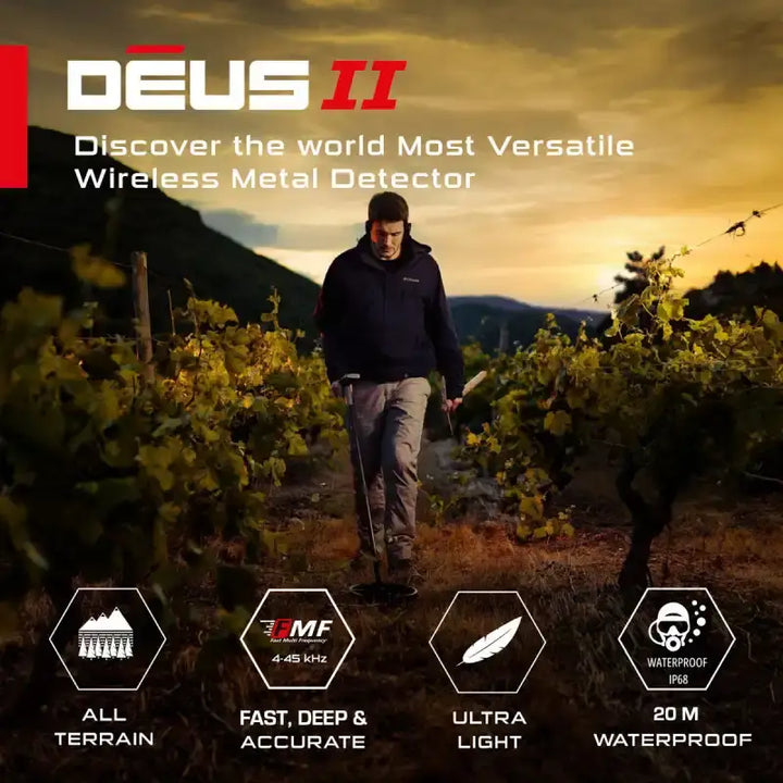 XP - DEUS II Metalldetektor - 28FMF-RC-WS6 - Master - Game-On.no