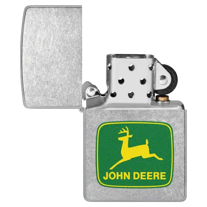 Zippo - John Deere Klassisk Logo - Street Chrome Lighter - Game-On.no