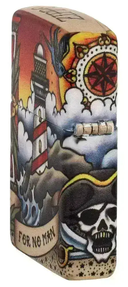 Zippo Lighter - 540 Nautisk Tatovering Motiv - Game-On.no