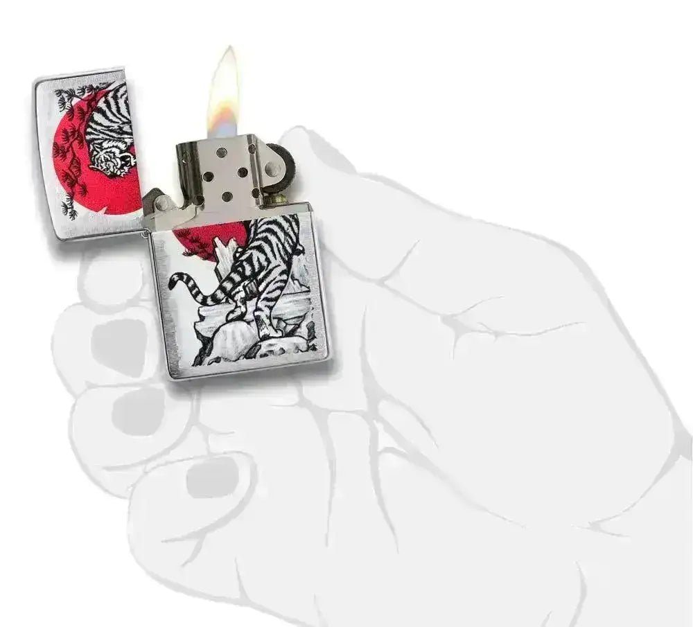 Zippo Lighter - Asian Tiger Design - Game-On.no
