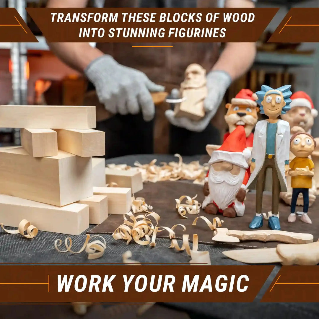 10stk Emne- Treklosser til Treskjæring Lind - Game-On.no