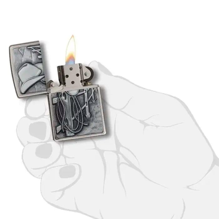 Zippo öngyújtó - Cowboy 3D motívum