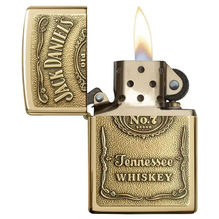 Zippo öngyújtó - Jack Daniels logó - sárgaréz színű öngyújtó