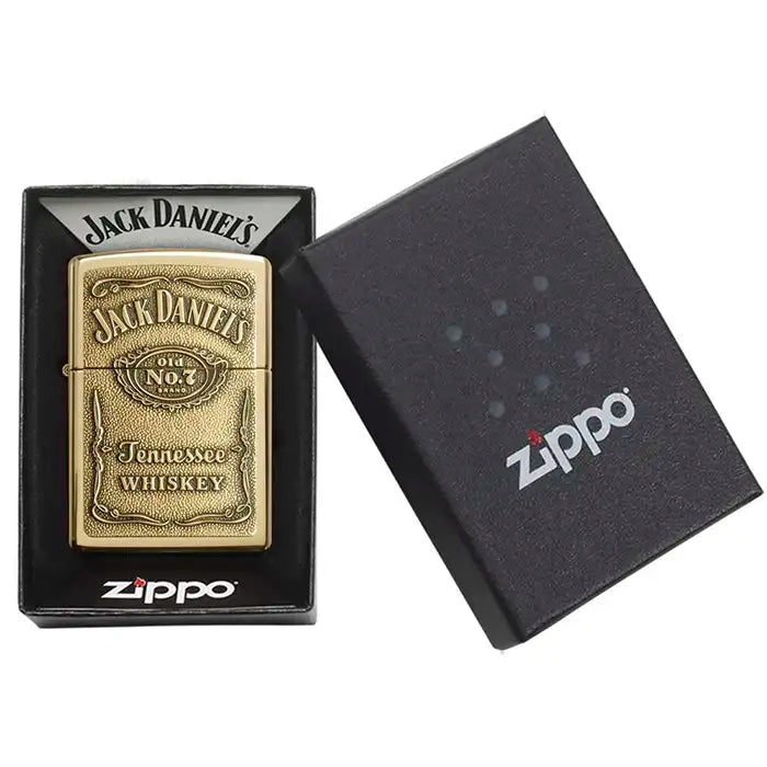 Zippo öngyújtó - Jack Daniels logó - sárgaréz színű öngyújtó
