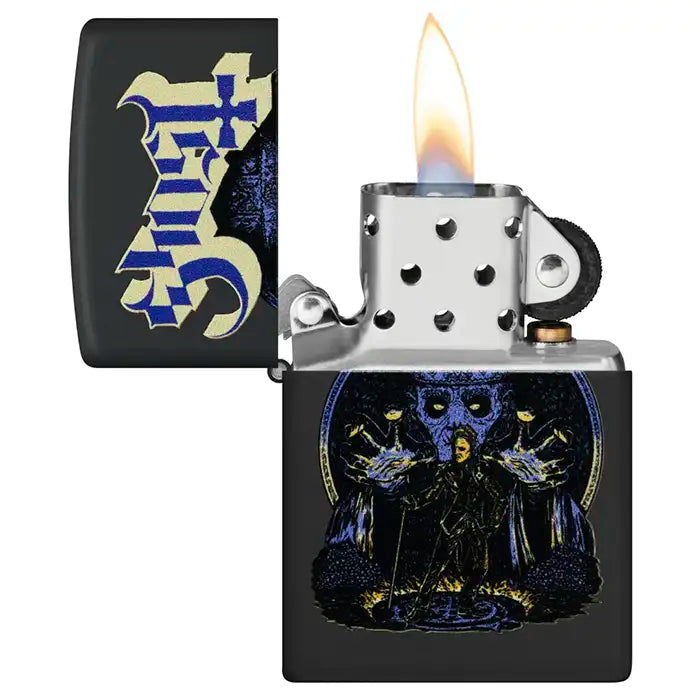 Zippo – Ghost «Papa Emeritus og Nameless Ghouls» – Black Matte Lighter