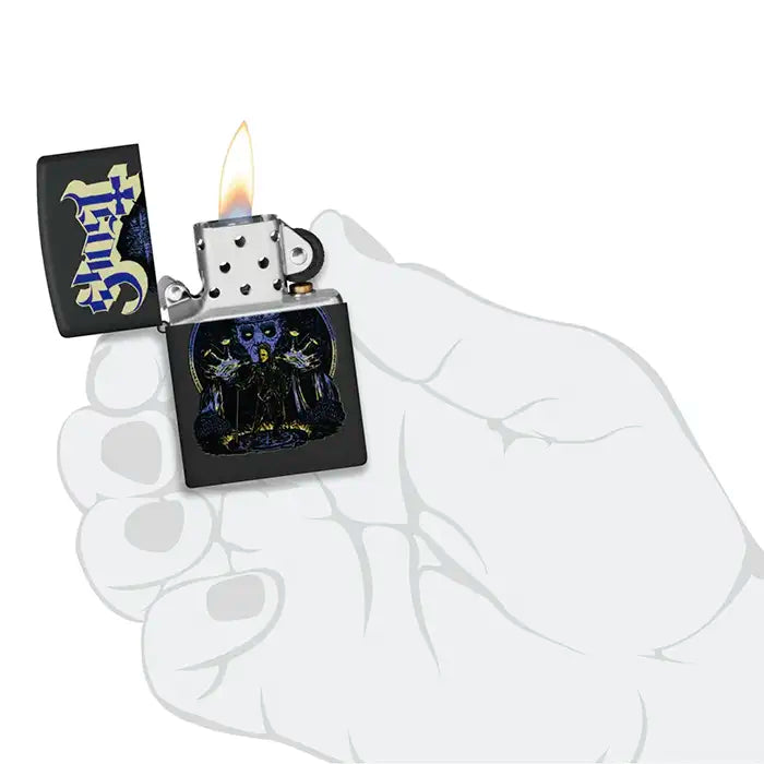 Zippo – Ghost «Papa Emeritus og Nameless Ghouls» – Black Matte Lighter