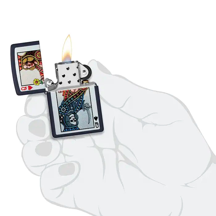 Zippo öngyújtó – a szívek királynője design