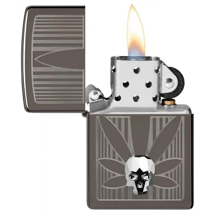 Zippo - Cannabis és 3D koponya