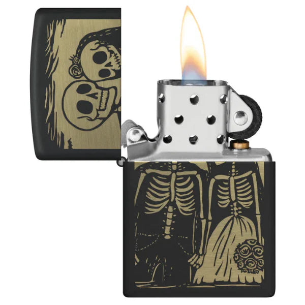 Zippo Skeleton Wedding Design Lighter
