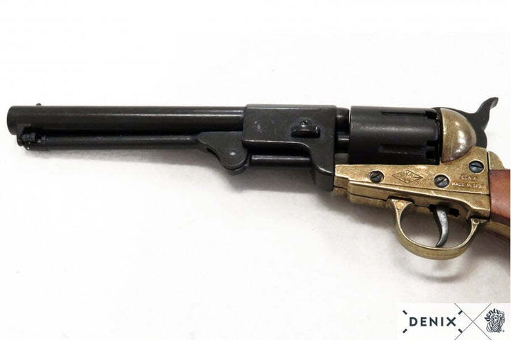 Denix - American Navy Revolver 1851 Replika – Klassisk Borgerkrigsrevolver i Metall og Tre