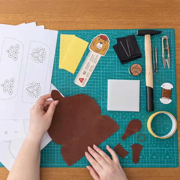 BeaverCraft DIY Skinnarbeid Startsett – Brilleetui