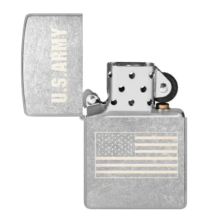 Zippo - U.S. Army® Flagg Motiv - Street Chrome Lighter