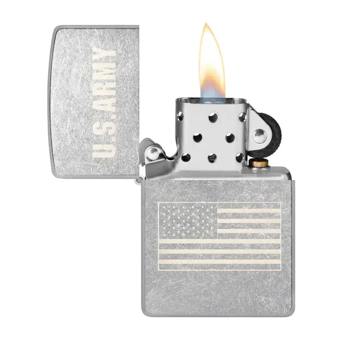 Zippo - U.S. Army® Flagg Motiv - Street Chrome Lighter