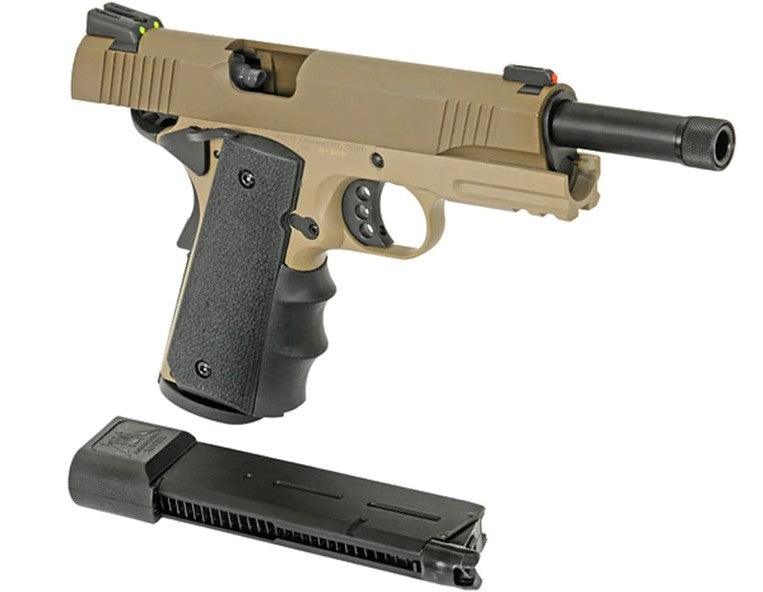 AA - 1911 Sandtstorm Gassdrevet Softgun Pistol - Tan/Desert - gameon.eu