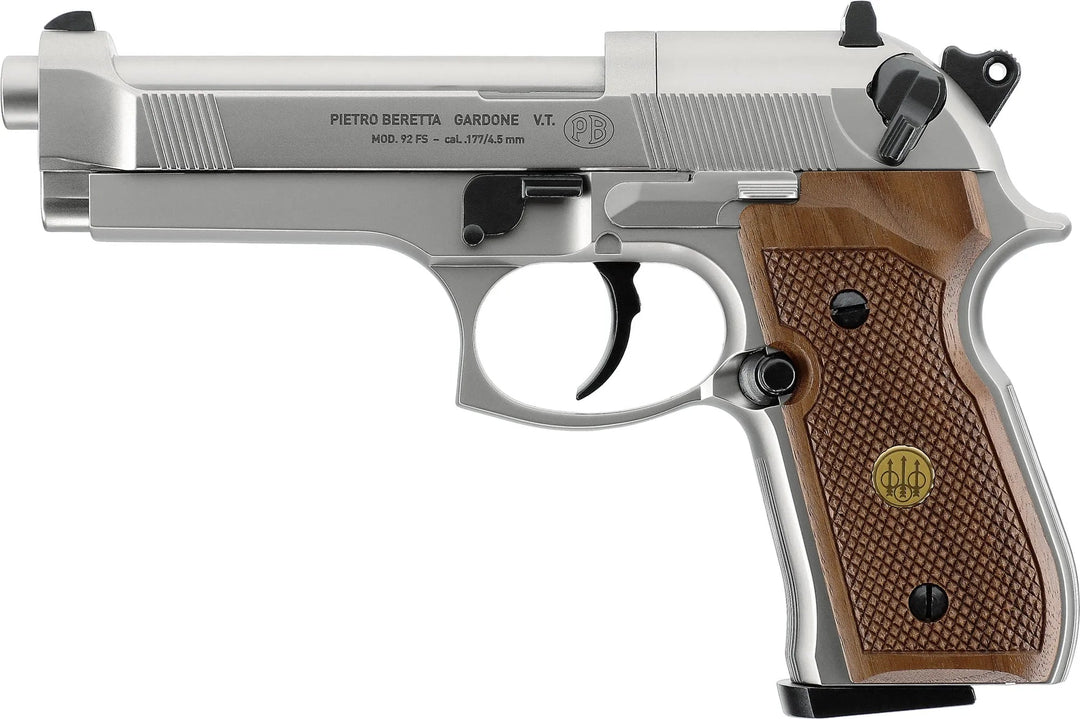 Beretta 92FS Nickel - Tre Grip - 4.5mm - Game-On.no