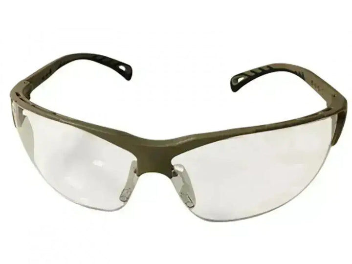 Beskyttelsesbriller - Justerbare - Klart Glass med Tan Ramme - Game-On.no