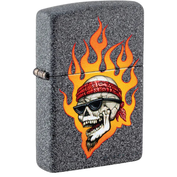 Zippo Rietveld Flaming Skull Lighter