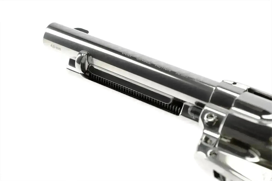 Colt Peacemaker SAA .45 - Nickel - 4.5mm Pellets Luftpistol - Game-On.no