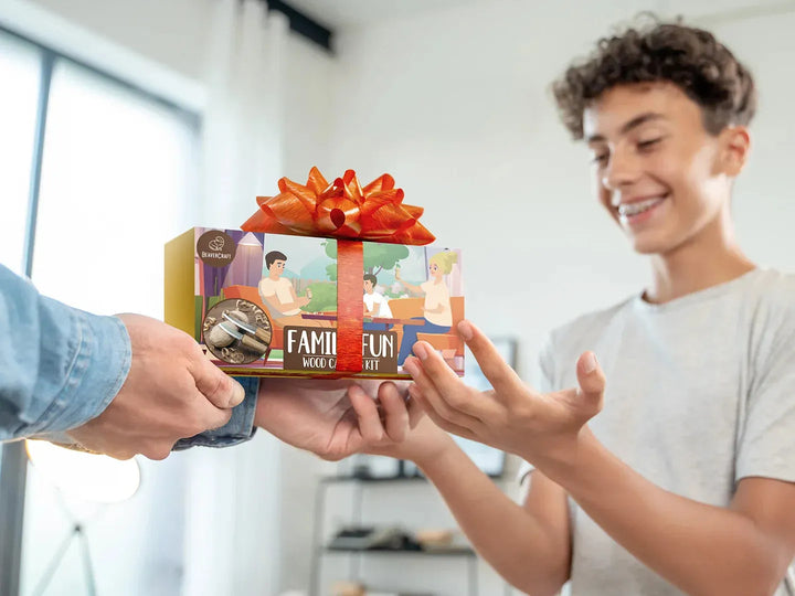 DIY09 Familie Treskjæresett - 2stk Kniver - Alt du trenger inkludert! - Game-On.no