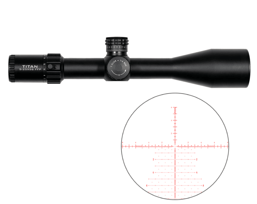 Element Optics - Titan Kikkertsikte 5-25x56 FFP APR-2D MRAD - Game-On.no