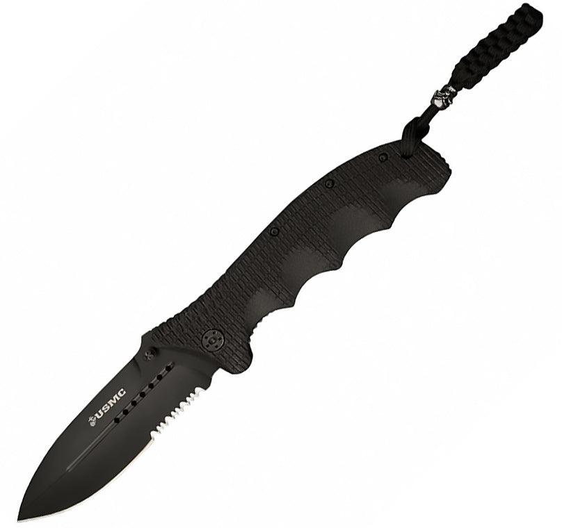 Elite Tactical - USMC Alpha Foldekniv - Svart - gameon.eu