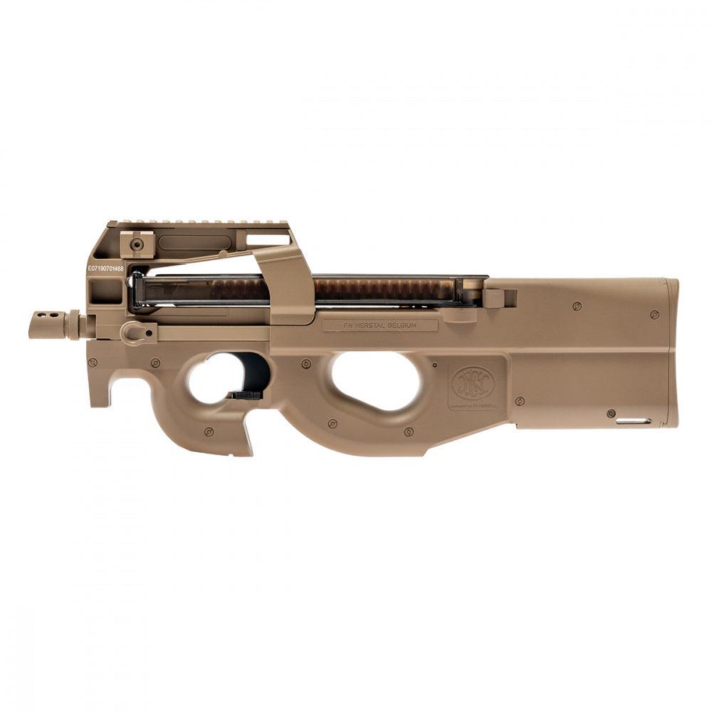 FN P90 Elektrisk Airsoftrifle med Batteri og Lader - FDE - Game-On.no