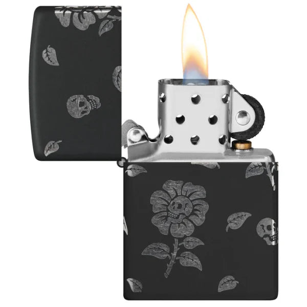 Zippo Flower Skulls Lighter