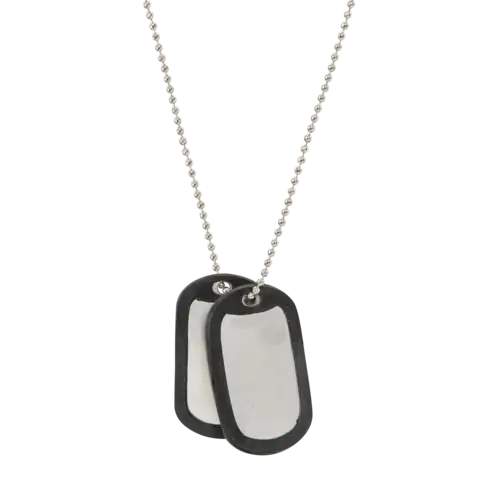 Helikon Tex - Dog Tag i Rustfritt Stål - Graverbar ID-Brikke med Kjede - Game-On.no