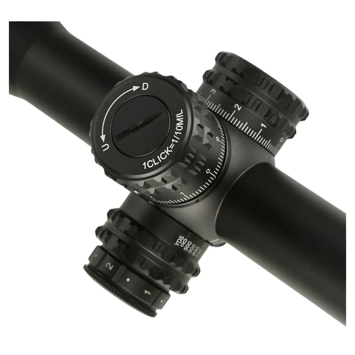 Keck Precision Kikkertsikte 2-12x50 FFPIR 30mm – Zero Stop, MIL, Belyst retikkel