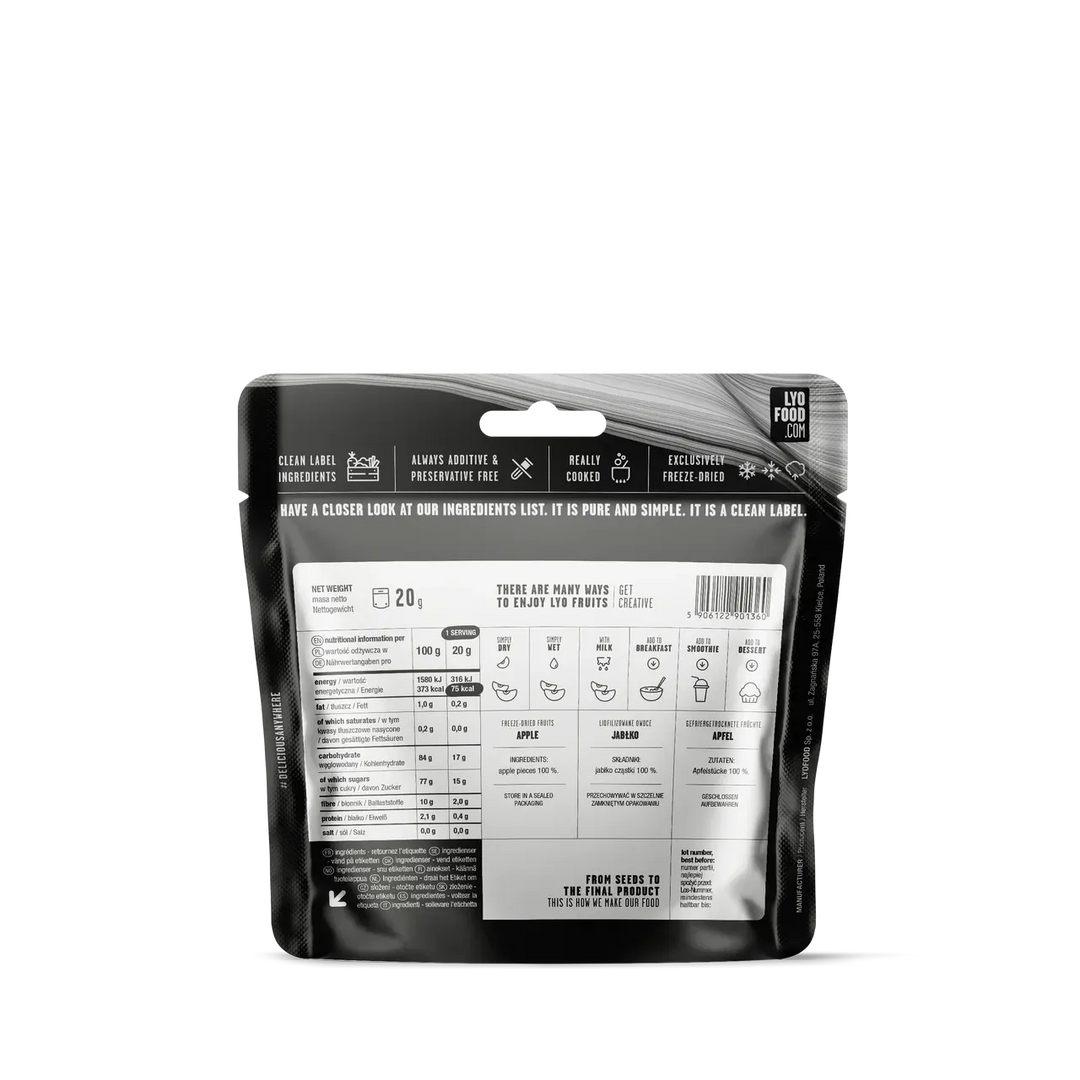 LYOFOOD – Frysetørkede eplebiter - Game-On.no