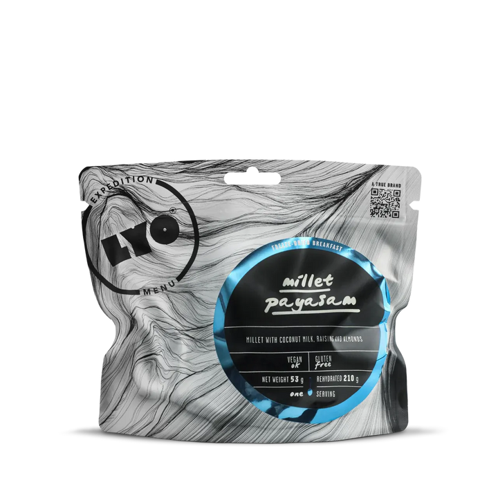 LYOFOOD Millet Payasam – Indisk grøt med kokosmelk, rosiner og mandler - Game-On.no