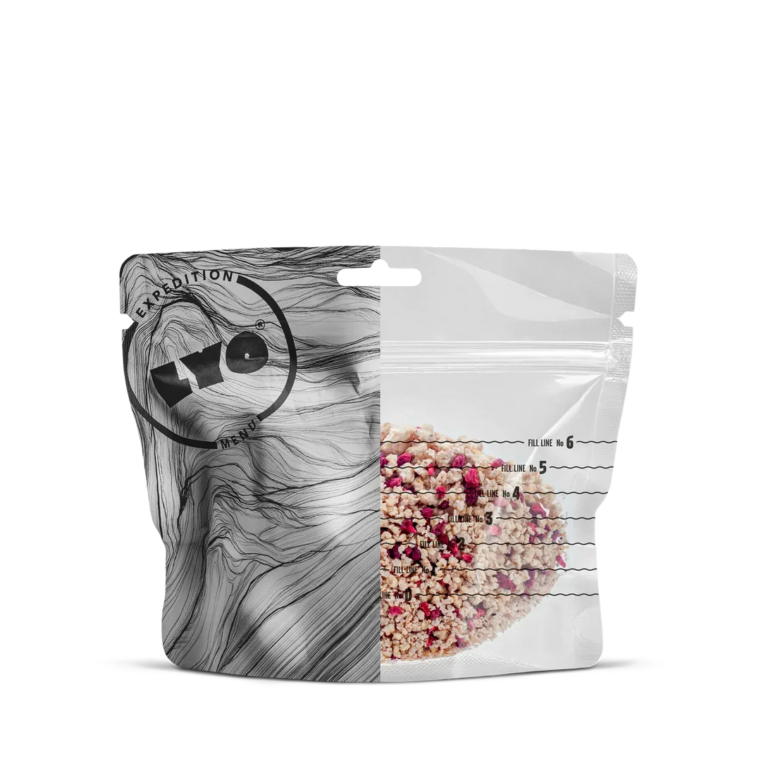 LYOFOOD Raspberry Millet Porridge – Økologisk grøt med hirse, bringebær og aronia - Game-On.no