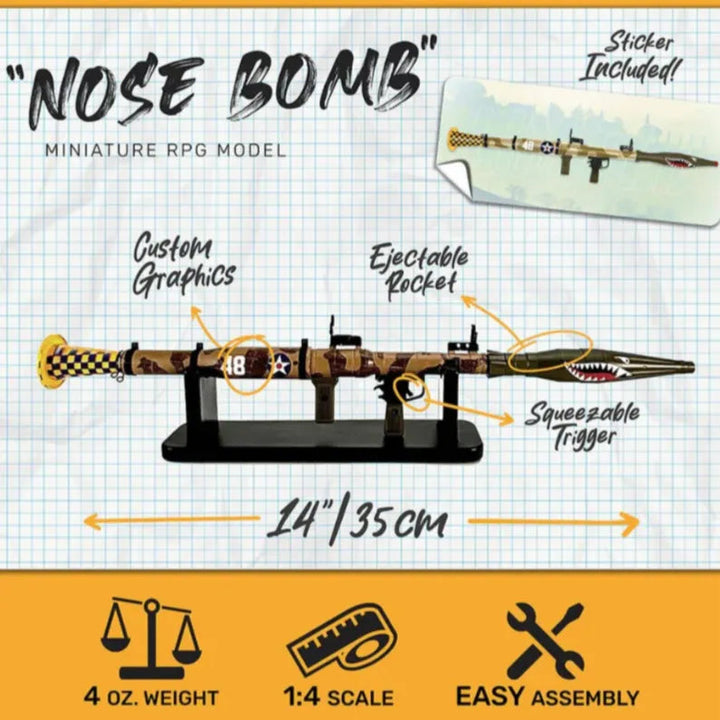 Mini "Nosebomb" RPG Granatkaster - Replika Modell - Limited Edition - Game-On.no