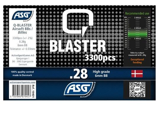 Q-Blaster Softgunkuler - 0.28g 3300stk - gameon.eu