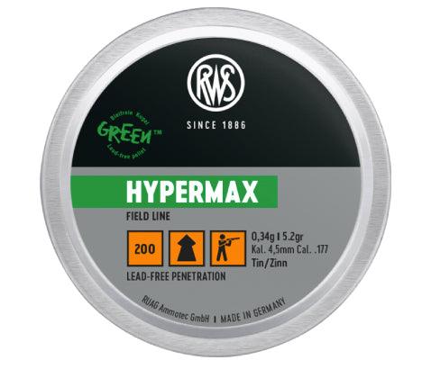 RWS - 4.5mm Hypermax Pellets til Luftvåpen - 200stk - gameon.eu