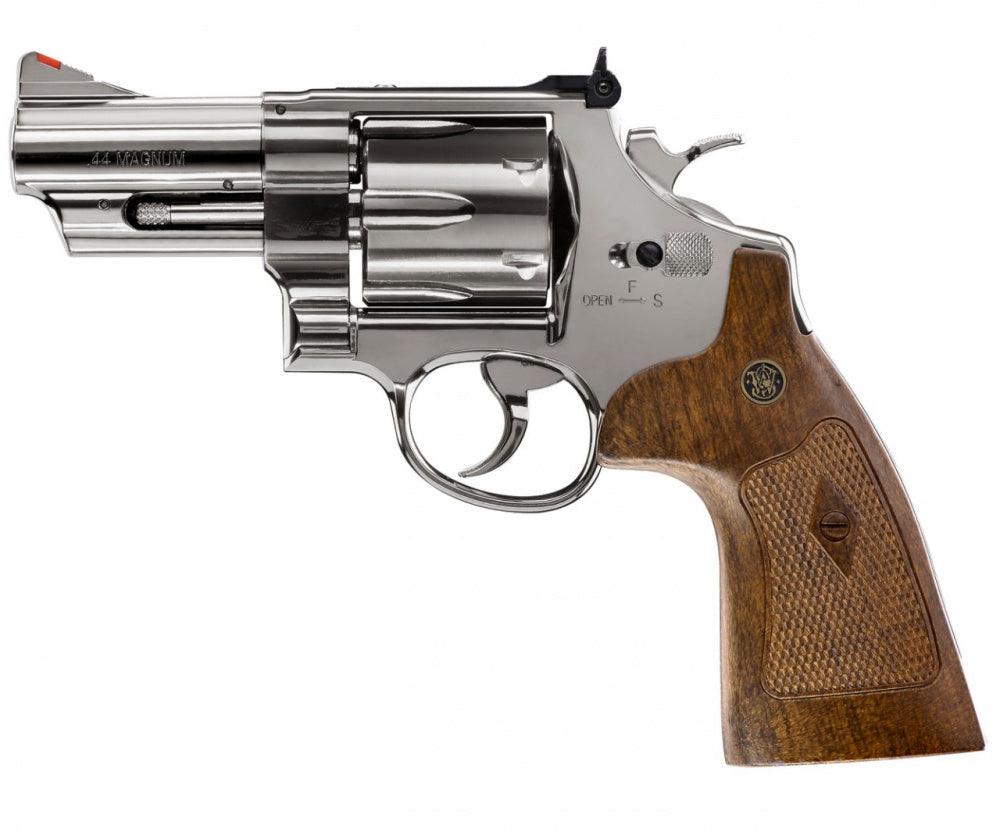 S&W - M29 3 CO2 Drevet - 4.5mm BB Revolver - Blå Polert - Game-On.no