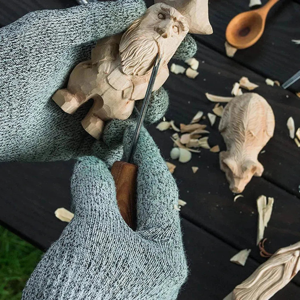 SC05 – Stemjernsett for Treskjæring - Sett med 6stk Kniver - Game-On.no