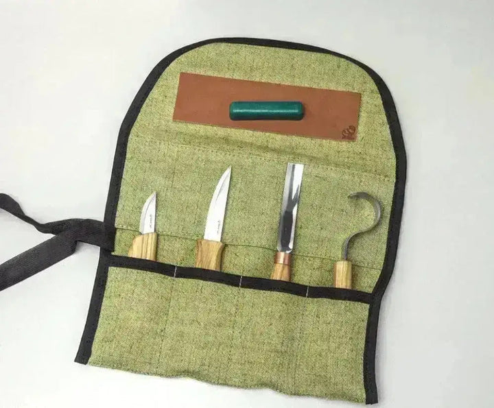 Treskjæresett med Etui - Uthuling og Spikking - Game-On.no