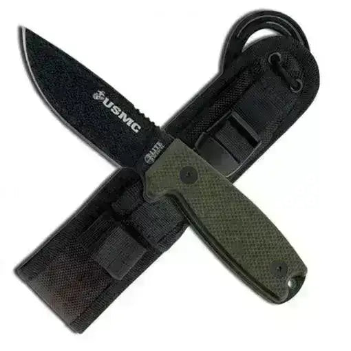 USMC Elite - Taktisk Kniv med Slire - Grønn - Game-On.no