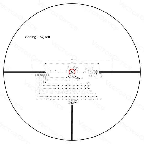 Vector Optics Constantine 1-8x24 SFP, VOS-EHT retikkel