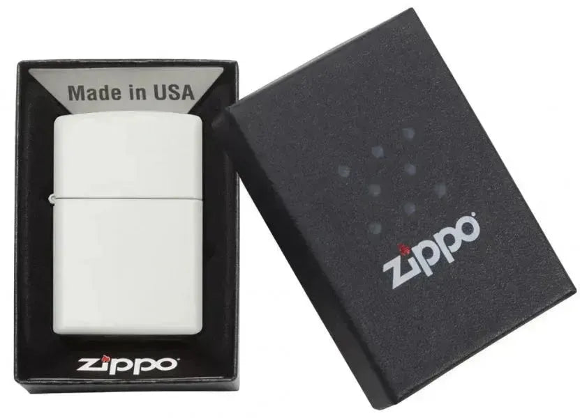 Zippo - Classic Matte White - Game-On.no