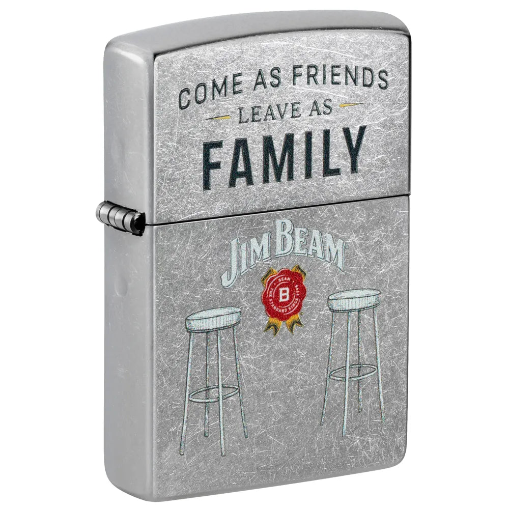 Zippo – Jim Beam® Barstools Motiv – Street Chrome Lighter - Game-On.no