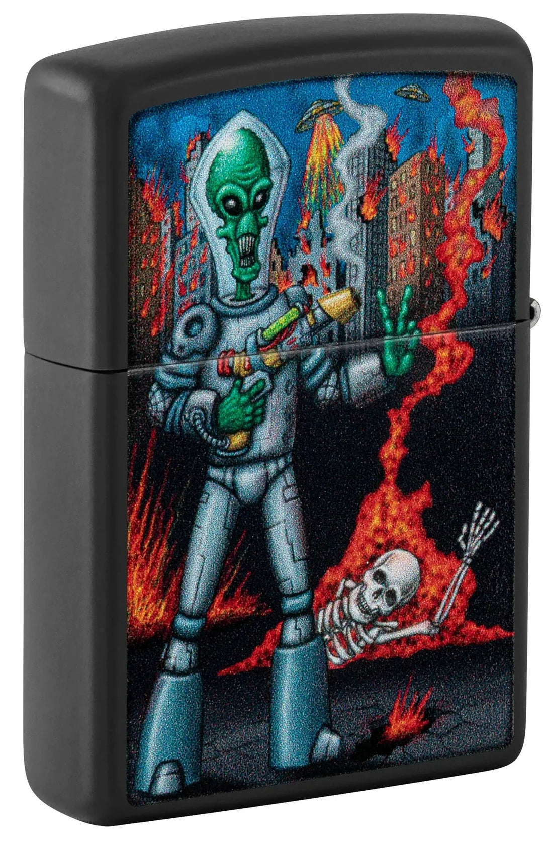 Zippo Lighter - Alien Attack Design - Game-On.no