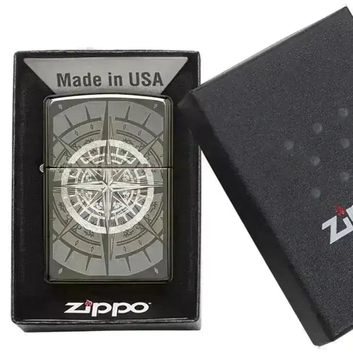 Zippo Lighter - Black Ice Kompass - Game-On.no