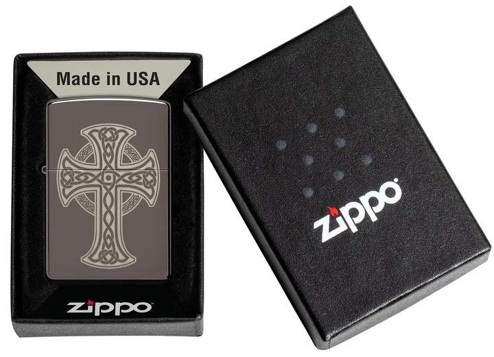 Zippo Lighter - Celtic Cross Design - Game-On.no