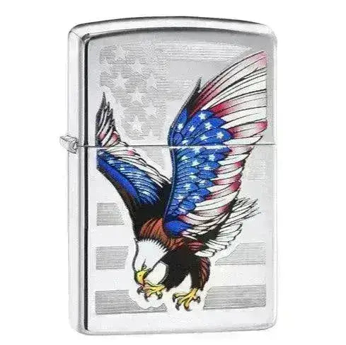 Zippo Lighter - Eagle USA Flagg - Game-On.no