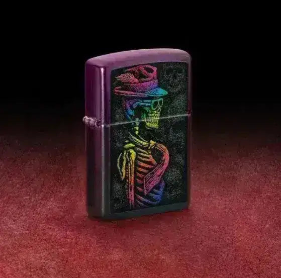 Zippo Lighter - Iridescent Skeleton Design - Game-On.no
