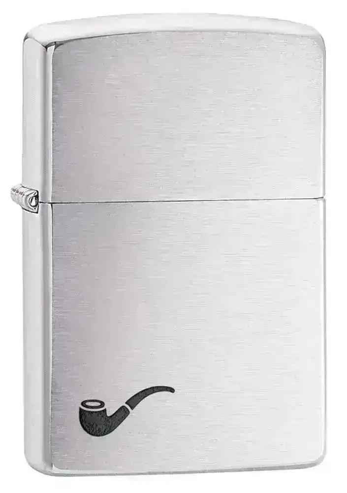 Zippo Lighter - Pipe Brushed Chrome - Game-On.no