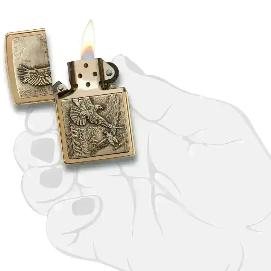 Zippo Lighter - Svevende Ørn - Game-On.no