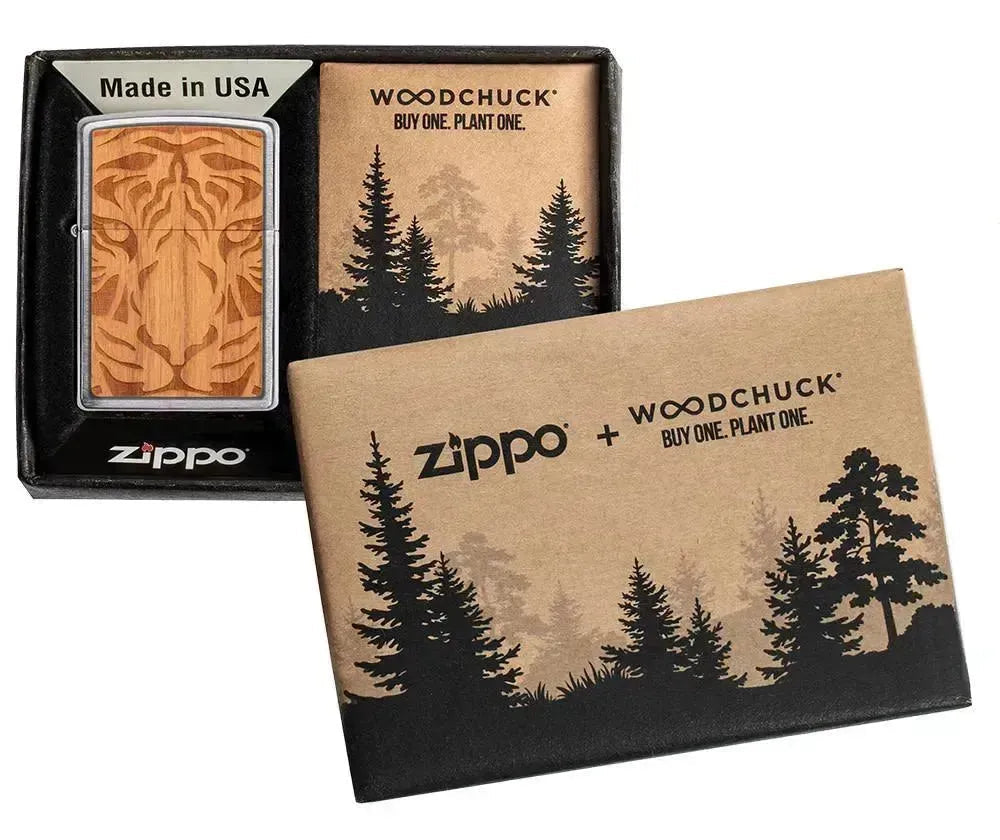 Zippo - WOODCHUCK Cherry Tiger Head - Game-On.no